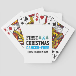 Custom FIRST CHRISTMAS Prostate Cancer-Free Playing Cards