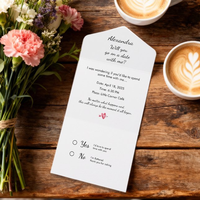 Custom First Date Proposal Tear Off All In One Invitation (Creator Uploaded)