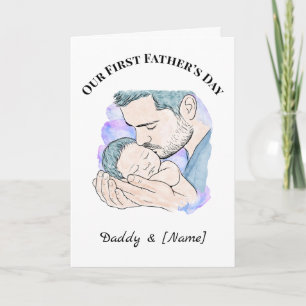 Custom First Father’s Day Card for New Dad