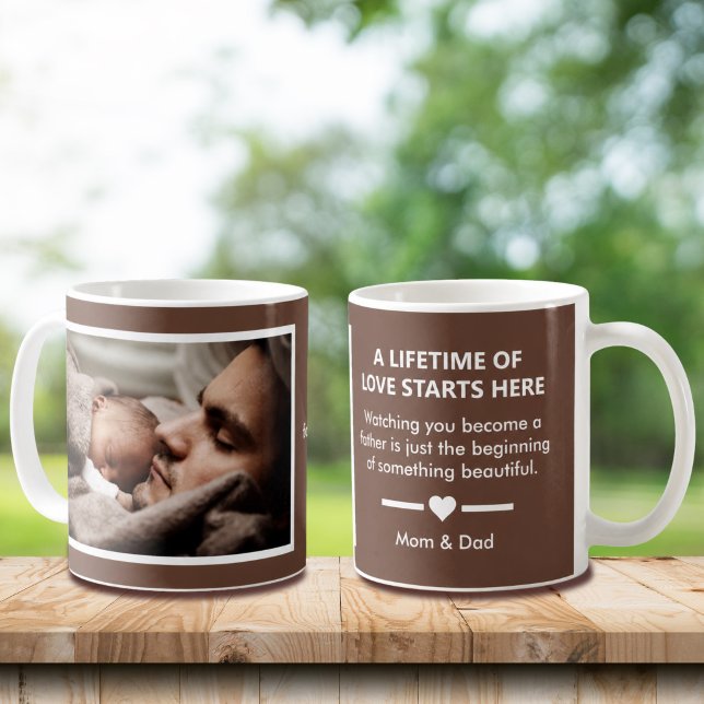 Custom First Father’s Day Gift From Parents To Son Coffee Mug (Creator Uploaded)