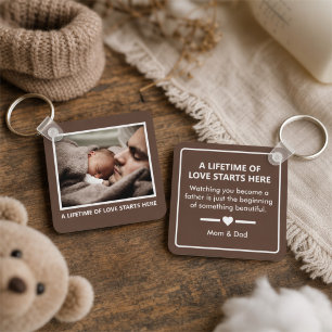 Custom First Father’s Day Gift From Parents To Son Key Ring