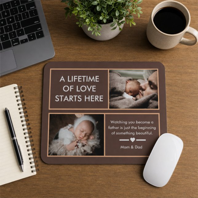 Custom First Father’s Day Gift From Parents To Son Mouse Pad (Creator Uploaded)
