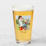 Custom First Father's Day Cute Minimalist Photo Gl Glass<br><div class="desc">Custom First Father's Day Cute Minimalist Photo Glass</div>