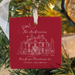 Custom First Home Christmas Ornament