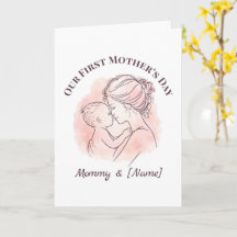 Custom First Mother’s Day Card for New Mum