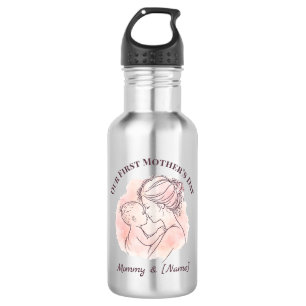 Custom First Mother’s Day Water Bottle for New Mum
