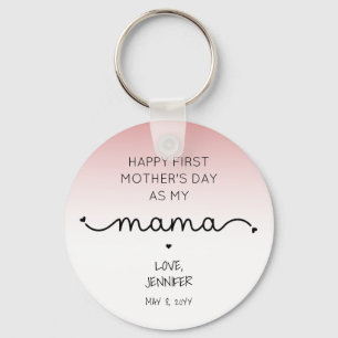 Custom First Mother's Day New Mama Keepsake Gifts Key Ring