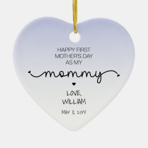 Custom First Mother's Day New Mummy Keepsake Gifts Ceramic Tree Decoration