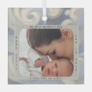 Custom First Mother's Day Photo & Name Ornament