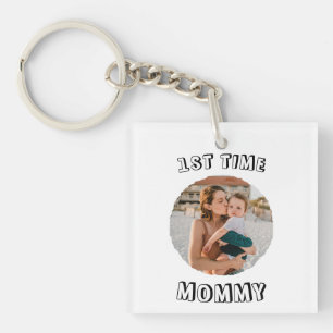 Custom First time 1st Mum Mommy Mother's card Key Ring
