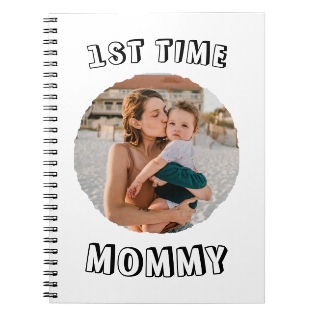 Custom First time 1st Mum Mummy Mother's card Notebook (Front)