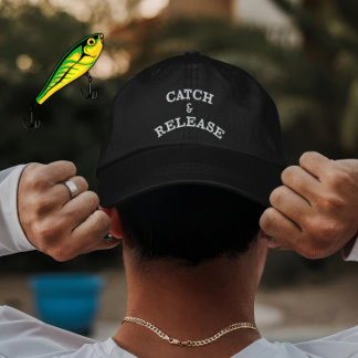 Custom Fishing Catch & Release Gift for Anglers Embroidered Hat