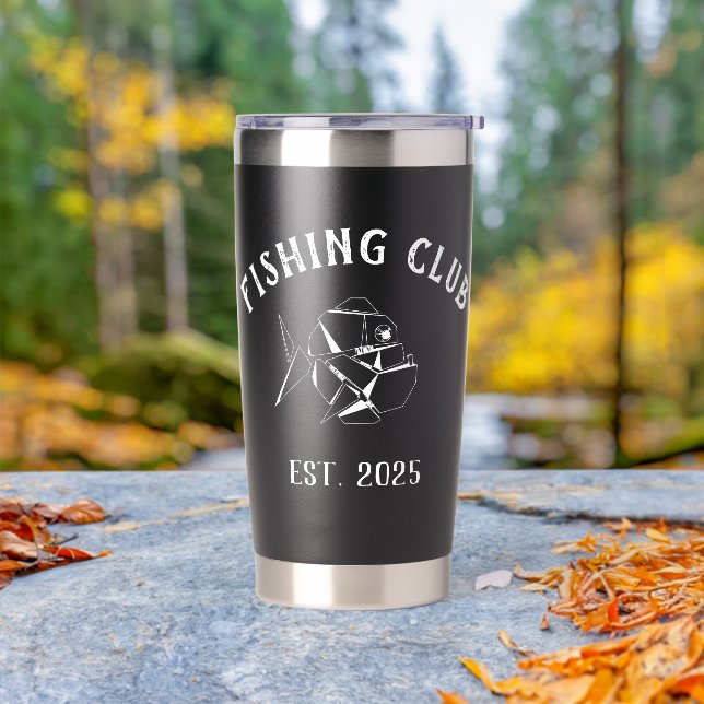  Custom Fishing Club Black Tumbler (Outdoor)
