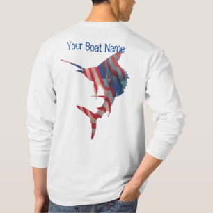 Custom Fishing Shirt with a Patriotic Sailfish