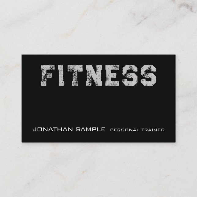 Custom Fitness Personal Trainer Coach Template Business Card (Front)