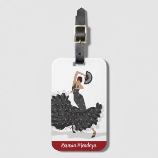 Custom Flamenco Dancer Luggage Tag