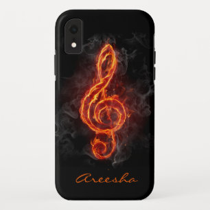 Custom Flaming Music Note Case-Mate iPhone Case