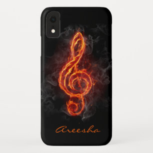 Custom Flaming Music Note Case-Mate iPhone Case