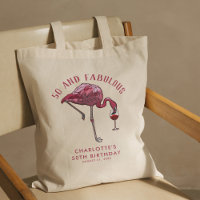 Custom Flamingo 50th Birthday Novelty Swag