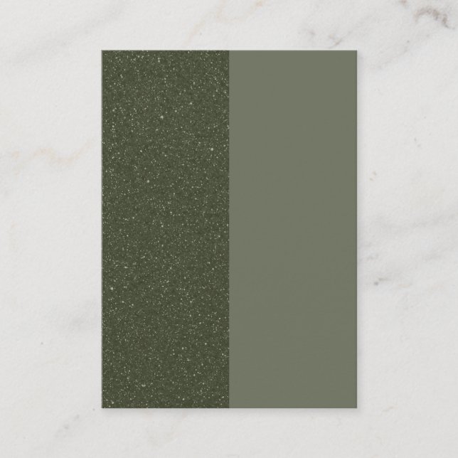Custom Flat Loyalty Card – Moss Green Split Design (Front)