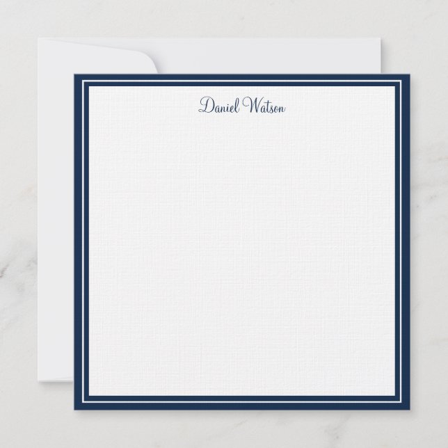 Custom Flat Note Card-Linen Card (Front)