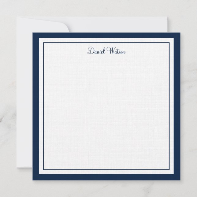 Custom Flat Note Card-Linen  Card (Front)