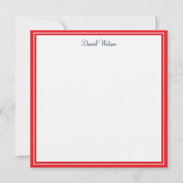Custom Flat Note Card-Linen Card (Front)