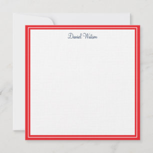 Custom Flat Note Card-Linen Card