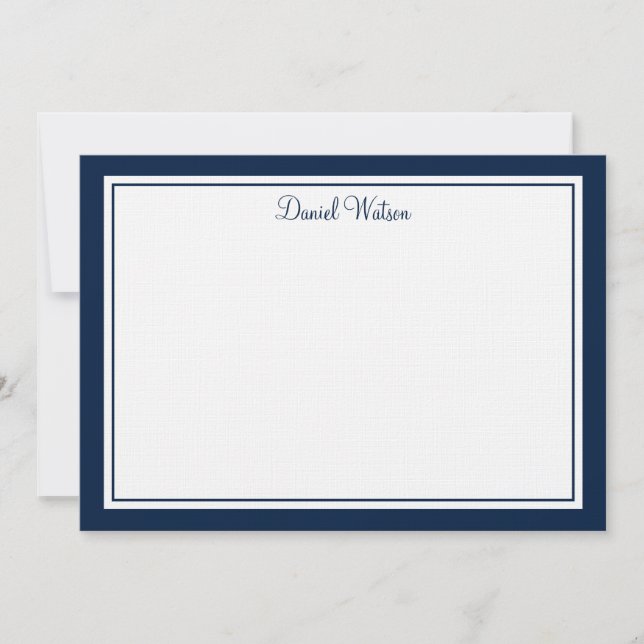 Custom Flat Note Card-Linen Card (Front)