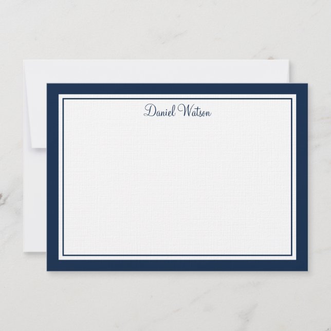Custom Flat Note Card-Linen Card (Front)