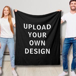 Custom Fleece Blanket Add Your Photo Optional Text