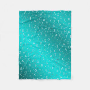 Custom Fleece Blanket letters from coloured shiny