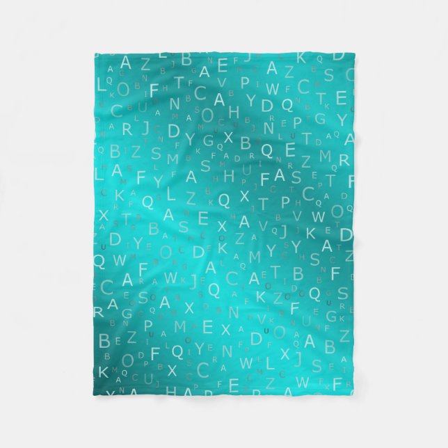 Custom Fleece Blanket letters from coloured shiny (Front)