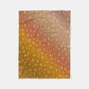 Custom Fleece Blanket letters from coloured shiny