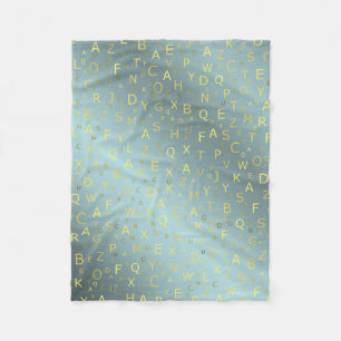 Custom Fleece Blanket letters from coloured shiny