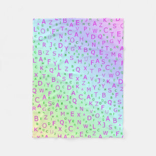 Custom Fleece Blanket letters from coloured shiny