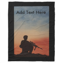 Custom Fleece Blanket Military and Veterans