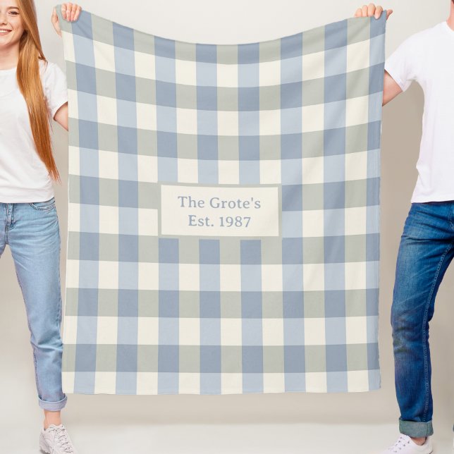 Custom Fleece Blanket Name Est Date Family Gift (Creator Uploaded)