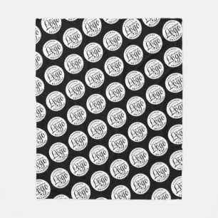 Custom Fleece Blanket With Logo Print   Black