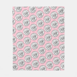 Custom Fleece Blanket With Logo Print   Pink