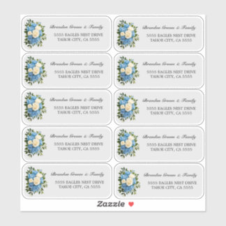Custom Floral Address Labels for Family sticker