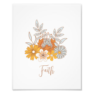 Custom Floral Boho Nursery Wall Art Poster 