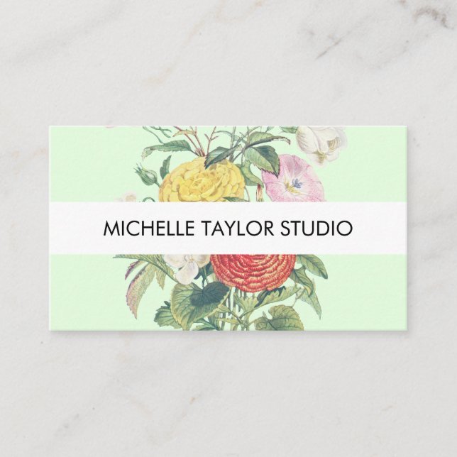Custom Floral Botanical Business Card (Front)