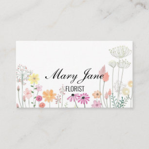 Custom Floral Business Card