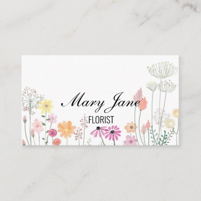 Custom Floral Business Card (Front)