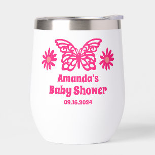 Custom Floral Butterfly Girl Baby Shower Favours
