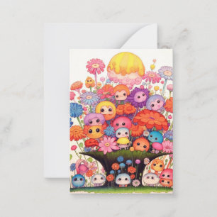 Custom floral, colourful, cute card