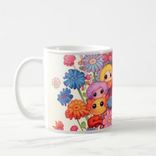 Custom floral, colourful, cute coffee mug