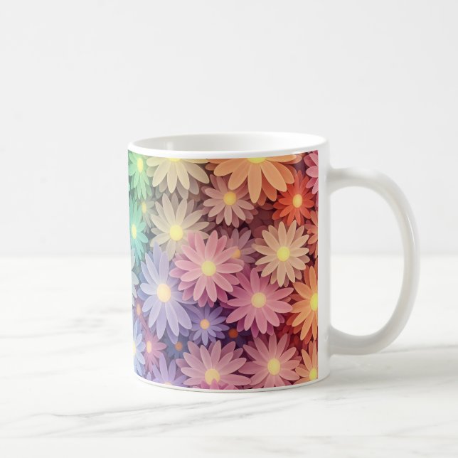 Custom Floral Design Coffee Mug (Right)