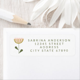 Custom Floral Flower Summer Shower Return Address